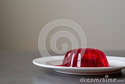 Delicious homemade fruit flavored red jelly Stock Photo