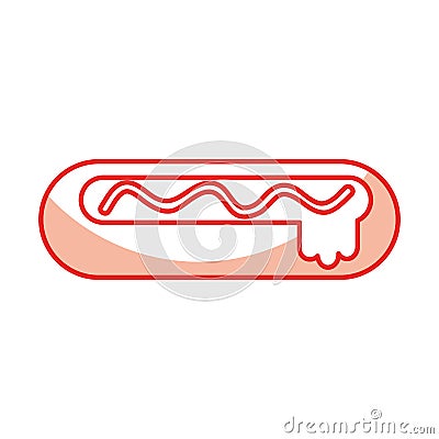 Delicious hot dog icon Vector Illustration