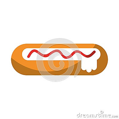 Delicious hot dog icon Vector Illustration