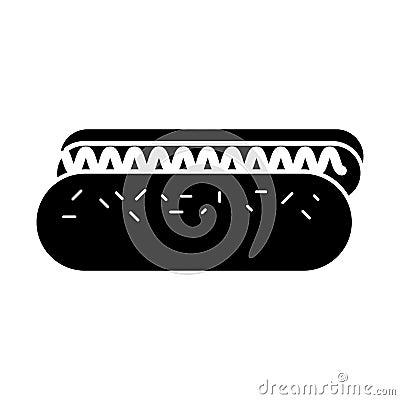 Delicious hot dog icon Vector Illustration