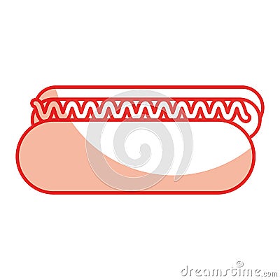 Delicious hot dog icon Vector Illustration