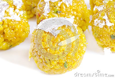 Delicious Indian Sweet , Laddu Stock Photo