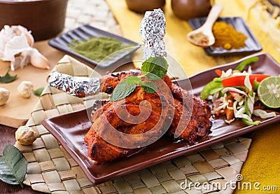Delicious indian tandoori chicken Stock Photo