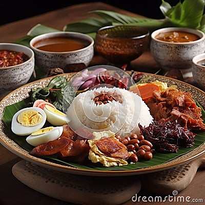 Delicious Indonesian Traditional Food for Festive Occasions 6 Stock Photo