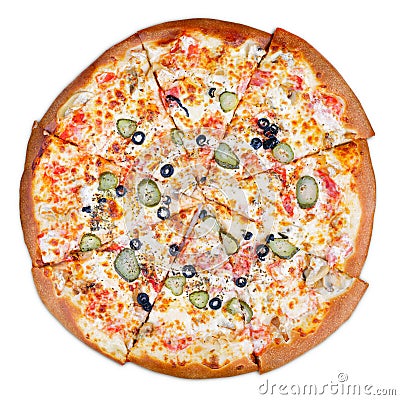 Delicious italian pizza Stock Photo