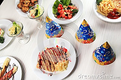 Delicious meals on the table Stock Photo