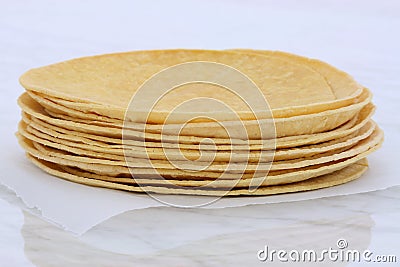 Delicious mexican corn tortillas Stock Photo