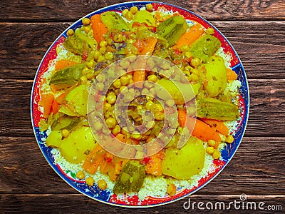 Delicious Moroccan Couscous - Stock Photo