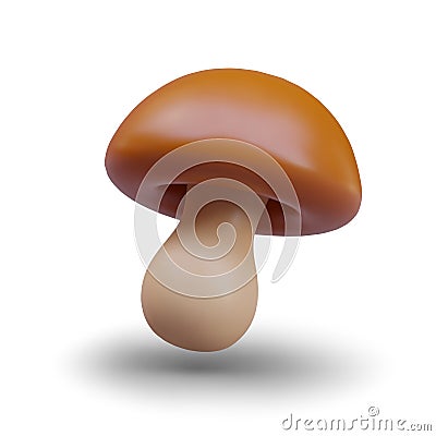 Delicious mushroom for aromatic dishes. Forest ingredient for gourmet cuisine Vector Illustration