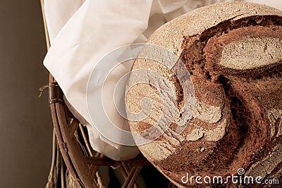 Delicious natural aesthetic baked bread Stock Photo