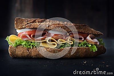Delicious natural and diet sandwich Stock Photo