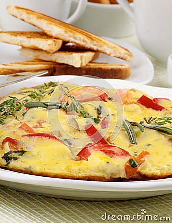 Delicious Omelet Stock Photo