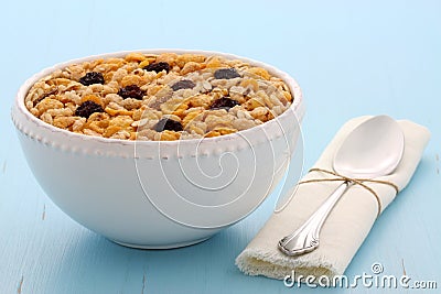 Delicious organic muesli cereal Stock Photo