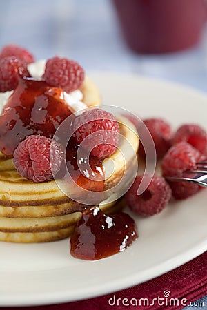 Delicious pancakes Stock Photo