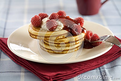 Delicious pancakes Stock Photo