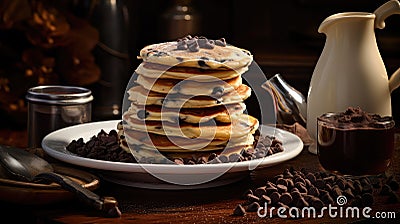 delicious pastry pancake food Cartoon Illustration