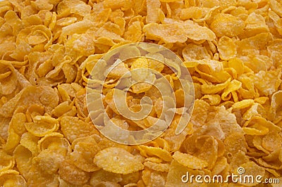 Delicious Pile of Corn Flakes Stock Photo