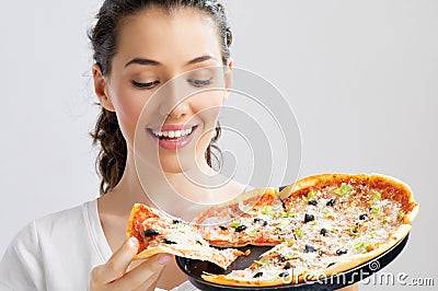 Delicious pizza Stock Photo