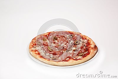 Pizza whitebackground Stock Photo