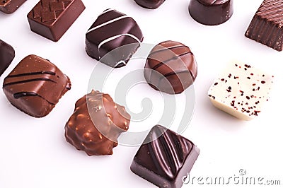 Delicious praline Dessert Chocolate Stock Photo