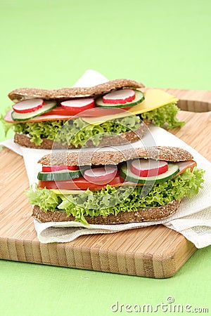Delicious sandwiches Stock Photo