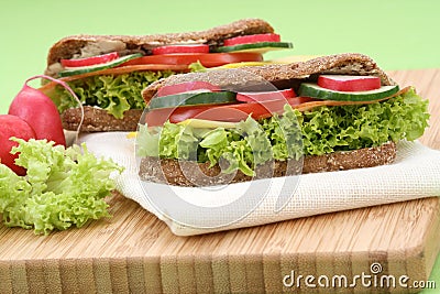 Delicious sandwiches Stock Photo