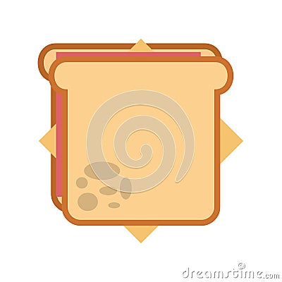 Delicious sandwish isolated icon Vector Illustration