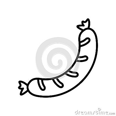 Delicious sausages line style icon Vector Illustration