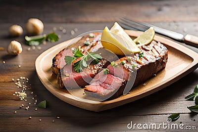 Delicious and Savory Tequila Lime Flank Steak Stock Photo