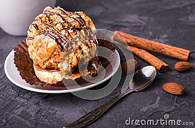 Delicious small cake dessert Stock Photo