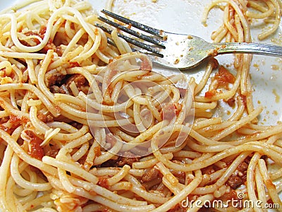 Delicious Spaghetti napolitana Stock Photo