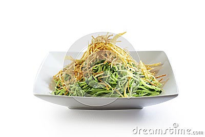 Delicious Stir Fried Bean Sprout Stock Photo