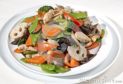 Delicious stir-fry food Stock Photo