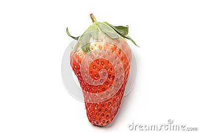 Fresh strawberries are on the white background Stock Photo