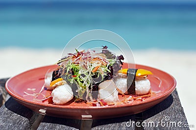 Delicious sushi lunch Stock Photo