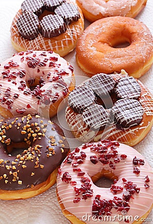 Delicious and sweet donuts Stock Photo