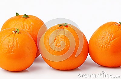 Delicious tangerines on white background Stock Photo