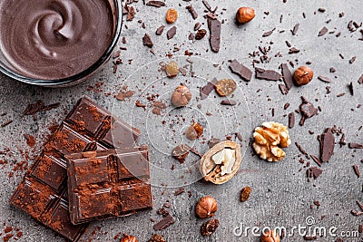 Delicious and tasty chocolate background Stock Photo