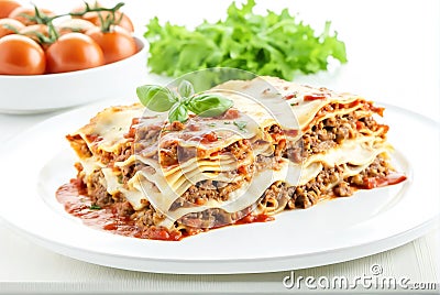 A delicious and tempting Italian Bolognese Thousand Flute Stock Photo