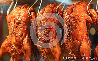 Delicious Tempting Roast Grilled Duck Stock Photo