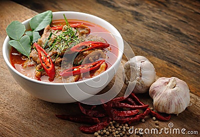 Delicious Thai panang curry Stock Photo
