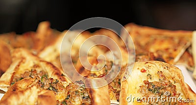 Delicious Turkish pide Stock Photo