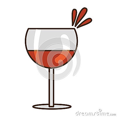 Delicious wine cup Vector Illustration