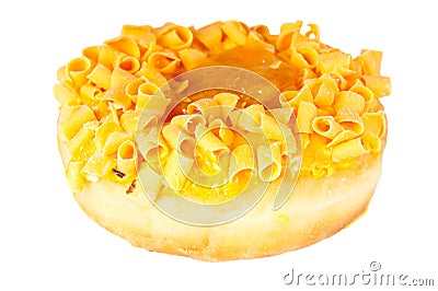 Delicious yellow donut Stock Photo