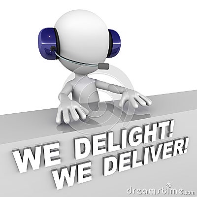 Delight and deliver Stock Photo