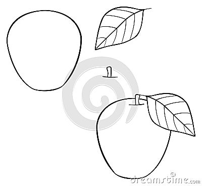 Delightful garden - Nice construct apple with a leaf Stock Photo