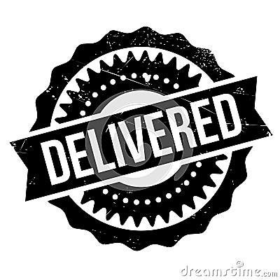 Delivered stamp rubber grunge Vector Illustration