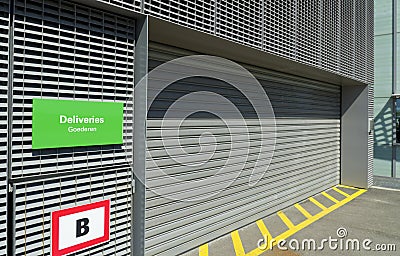 Deliveries sign Stock Photo