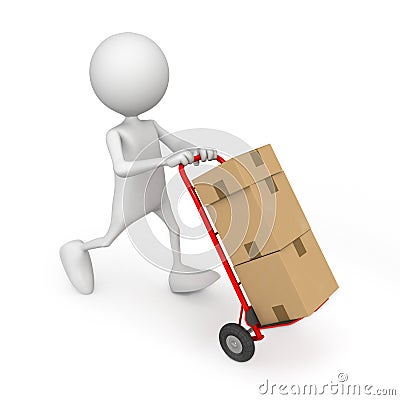 Delivering. Stock Photo