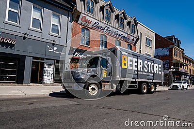 Delivery from The Beer Store in Ottawa, Ontario Editorial Stock Photo